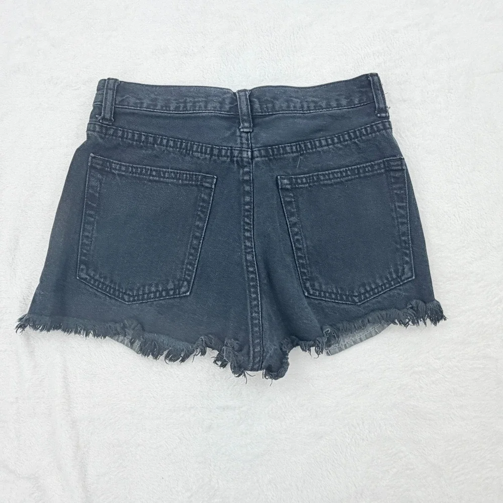 Signature 8 Denim Shorts Womens Small S 26 Dark Blue Excellent Distressed P1088